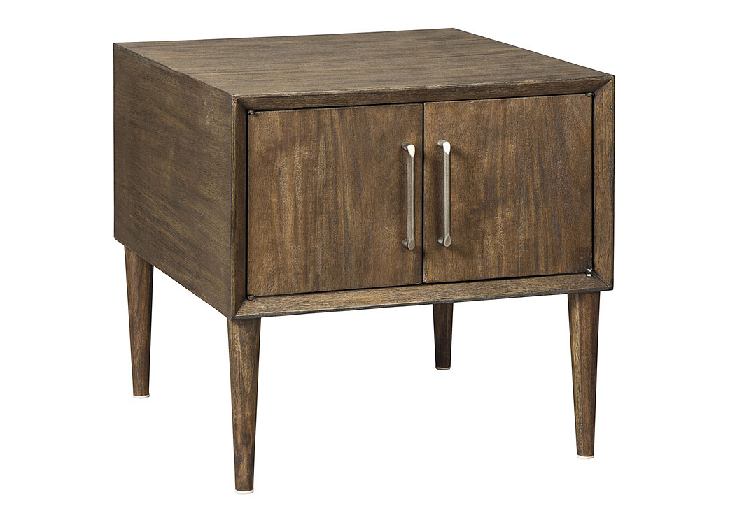 Kisper Dark Brown Square End Table,ABF Signature Design by Ashley