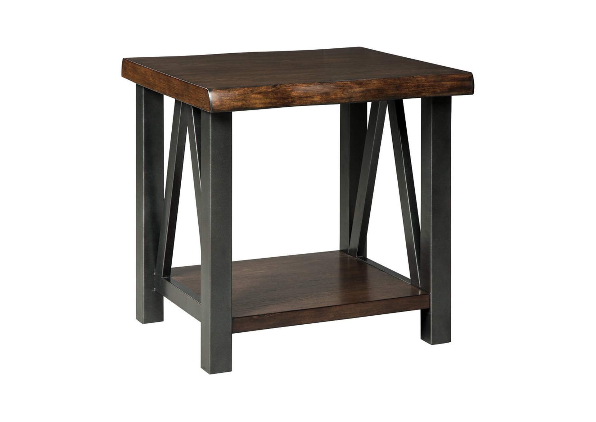 Esmarina Walnut Brown Rectangular End Table,ABF Signature Design by Ashley