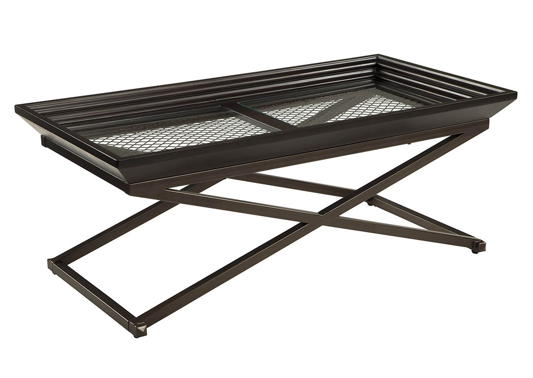 Florentown Dark Brown Rectangular Cocktail Table,ABF Signature Design by Ashley