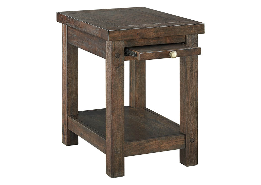 Windville Dark Brown Chair Side End Table,ABF Signature Design by Ashley