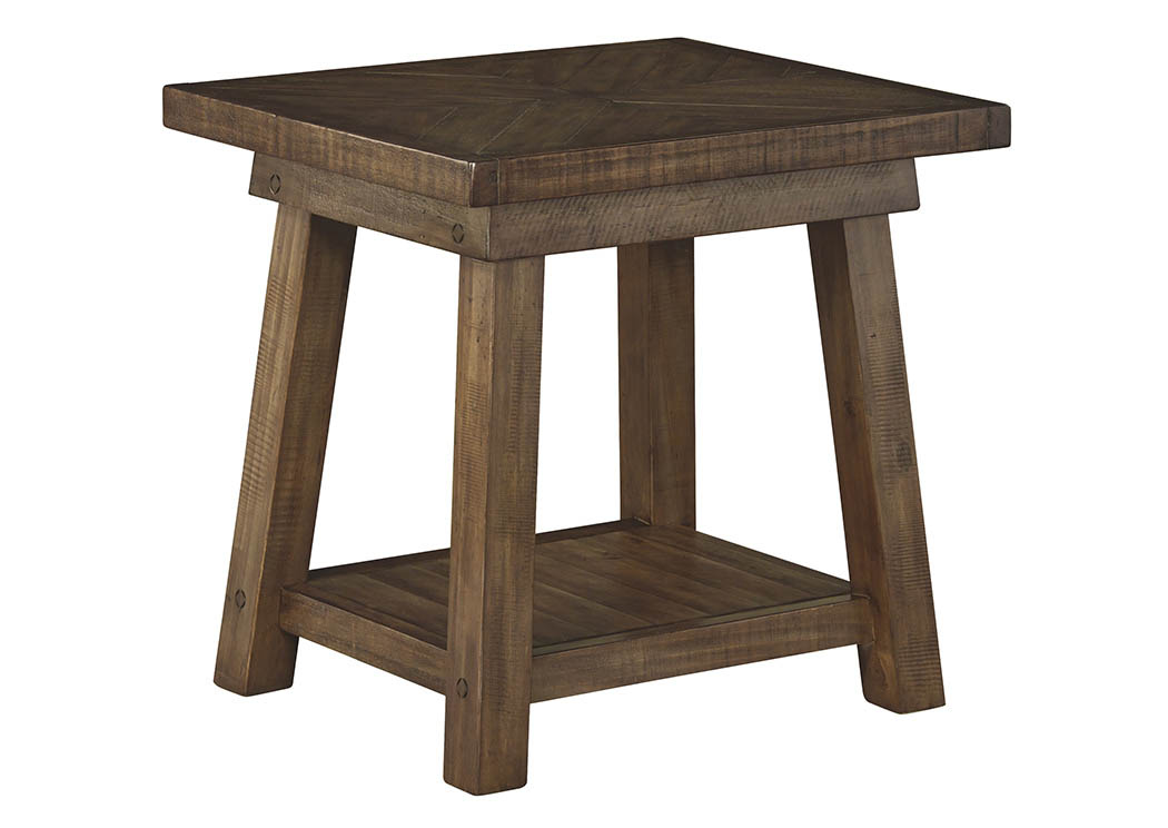 Dondie Rustic Brown Rectangular End Table,ABF Signature Design by Ashley