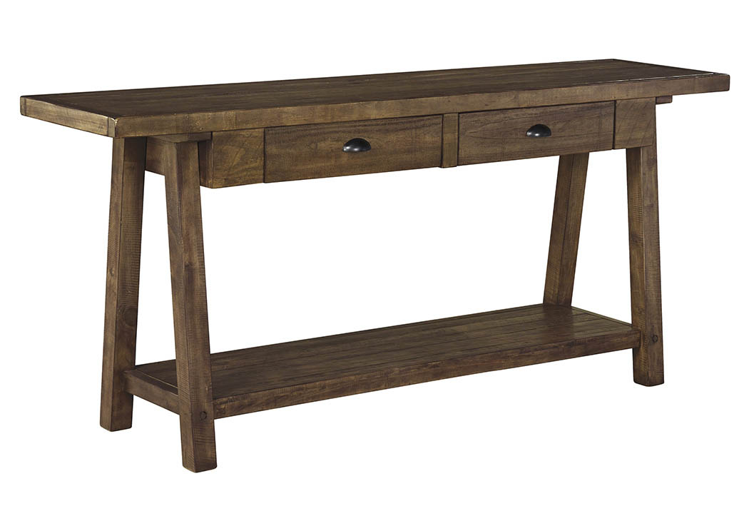 Dondie Rustic Brown Sofa Table,ABF Signature Design by Ashley