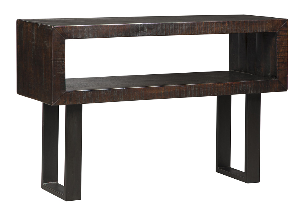 Parlone Brown/Black Sofa Table,ABF Signature Design by Ashley
