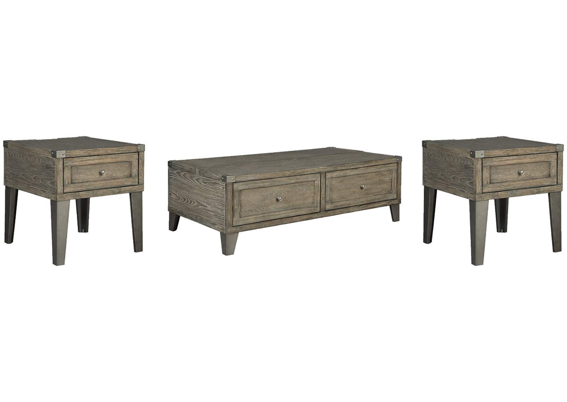 Chazney Coffee Table with 2 End Tables,Signature Design By Ashley