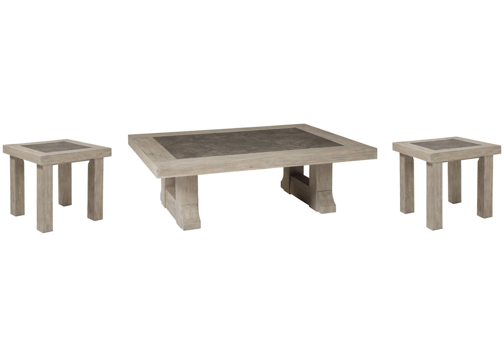 Hennington Coffee Table with 2 End Tables,Signature Design By Ashley