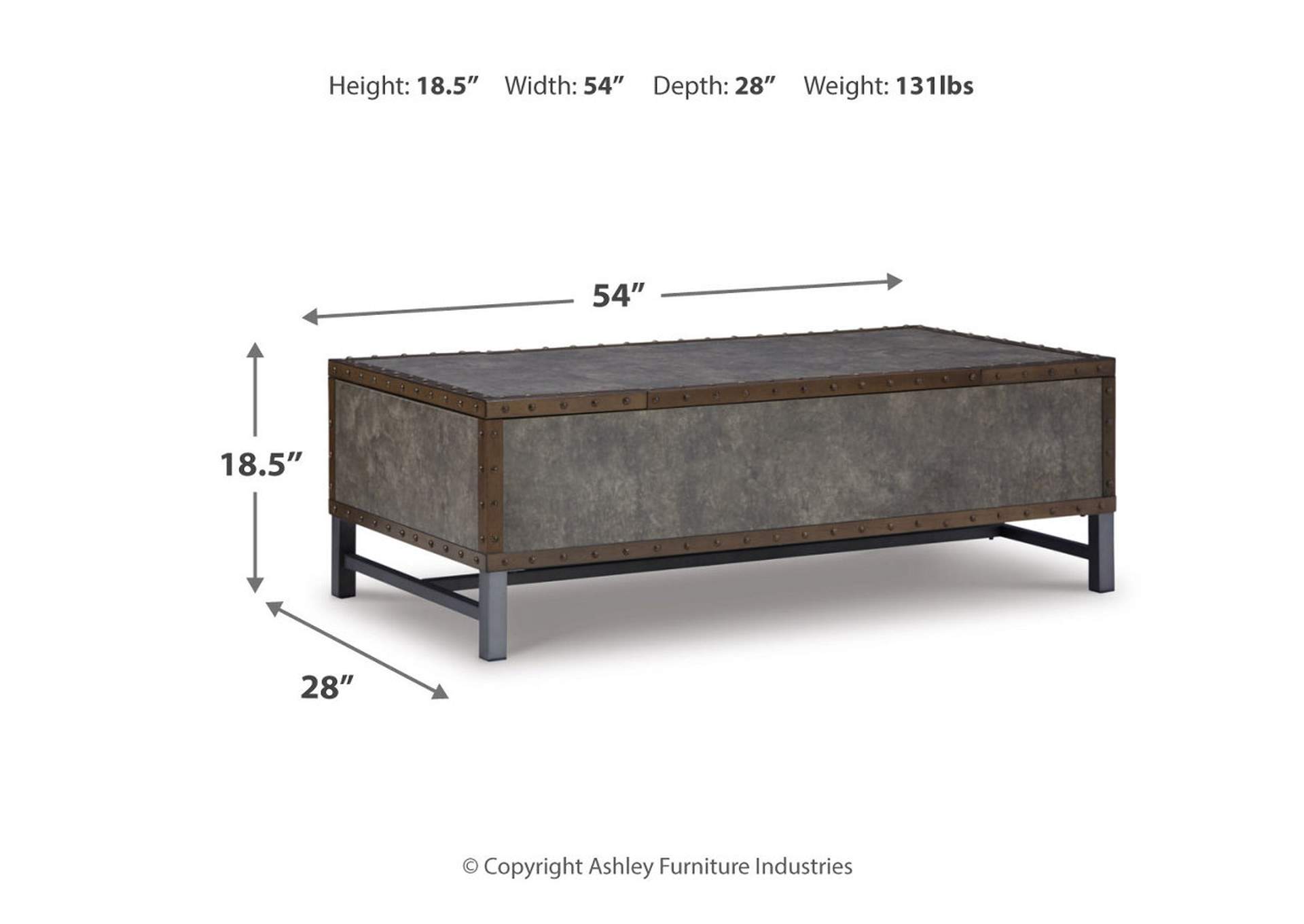 Derrylin Lift-top Coffee Table and 2 Chairside End Tables,Signature Design By Ashley