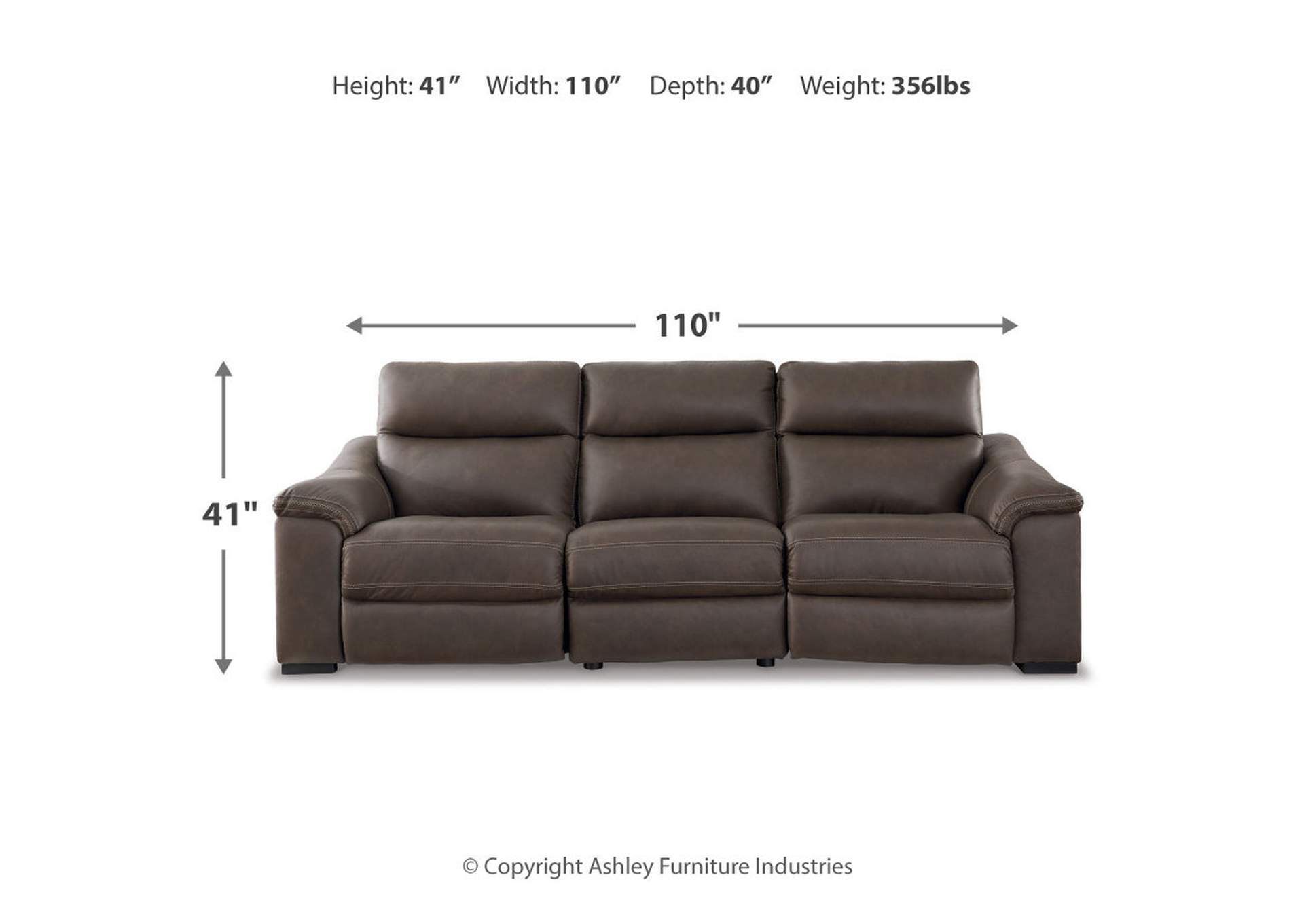 Salvatore 3-Piece Power Sectional Reclining Sofa,Signature Design By Ashley