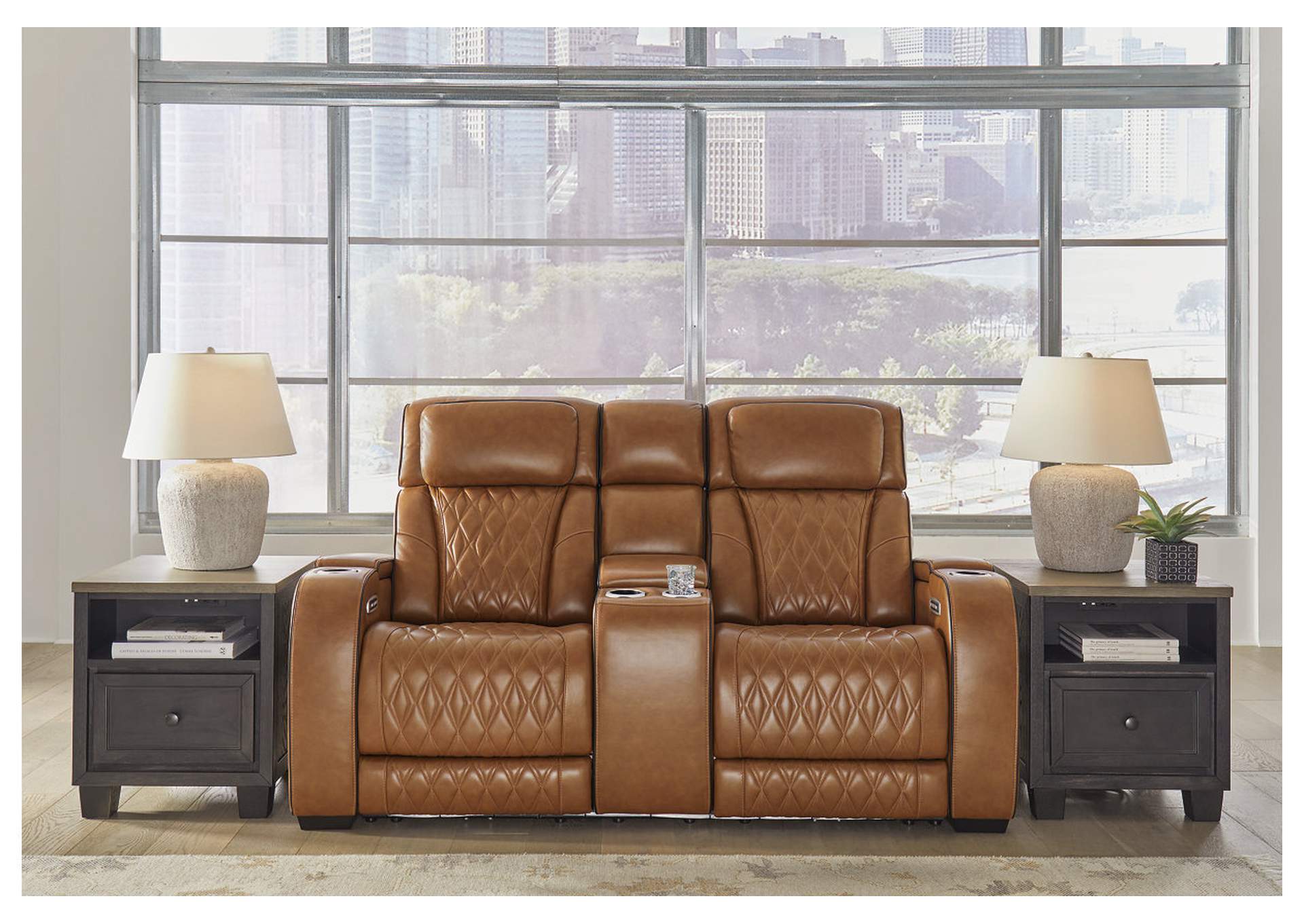 Boyington Power Reclining Loveseat with Console,Ashley