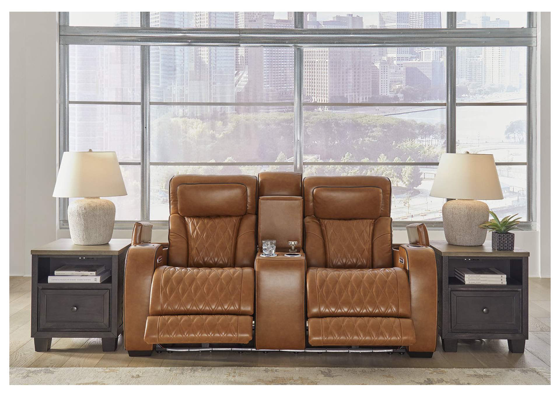 Boyington Power Reclining Loveseat with Console,Ashley