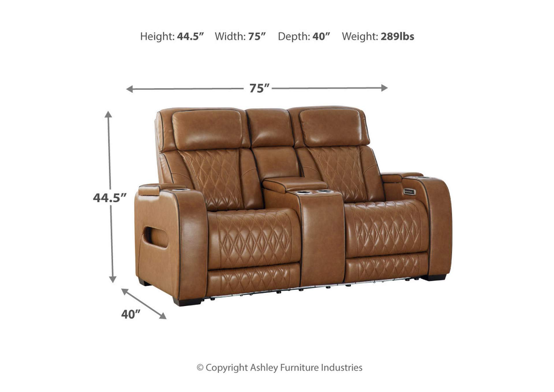 Boyington Power Reclining Loveseat with Console,Ashley