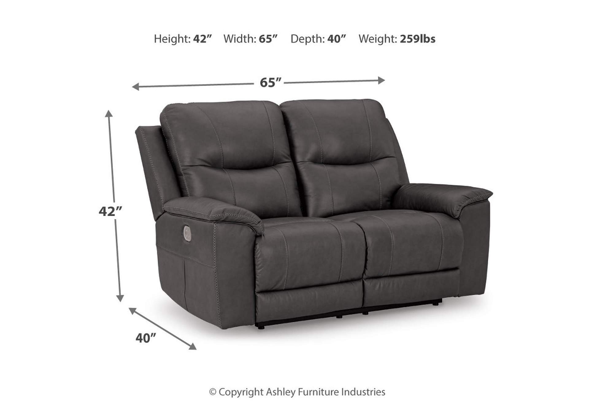 Dearview Power Reclining Loveseat,Ashley