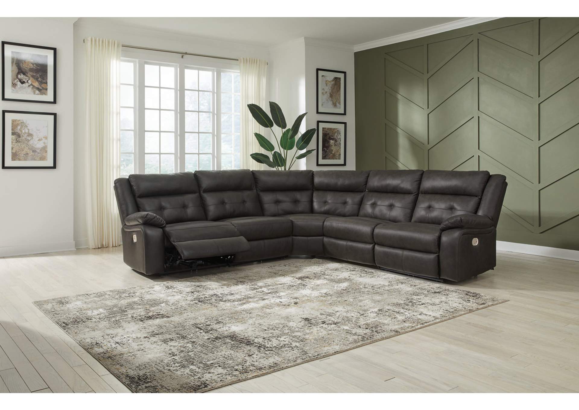 Mackie Pike 5-Piece Power Reclining Sectional,Signature Design By Ashley