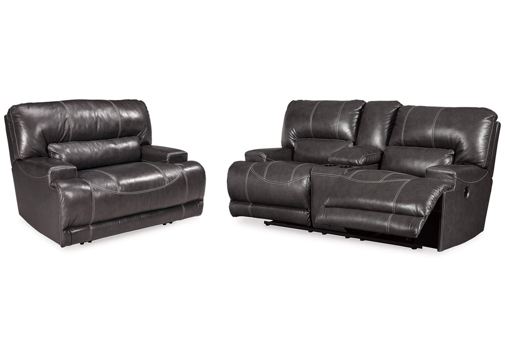 McCaskill Power Reclining Loveseat and Oversized Recliner,Signature Design By Ashley