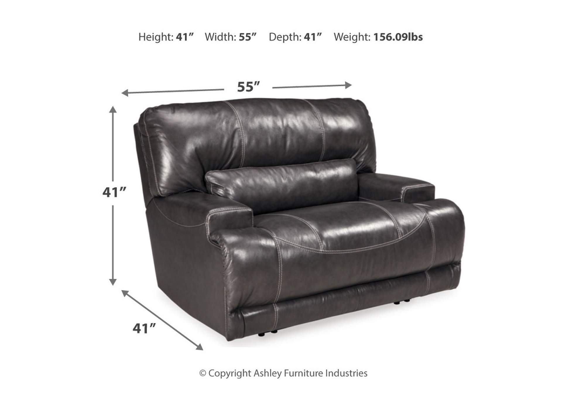 McCaskill Power Reclining Loveseat and Oversized Recliner,Signature Design By Ashley