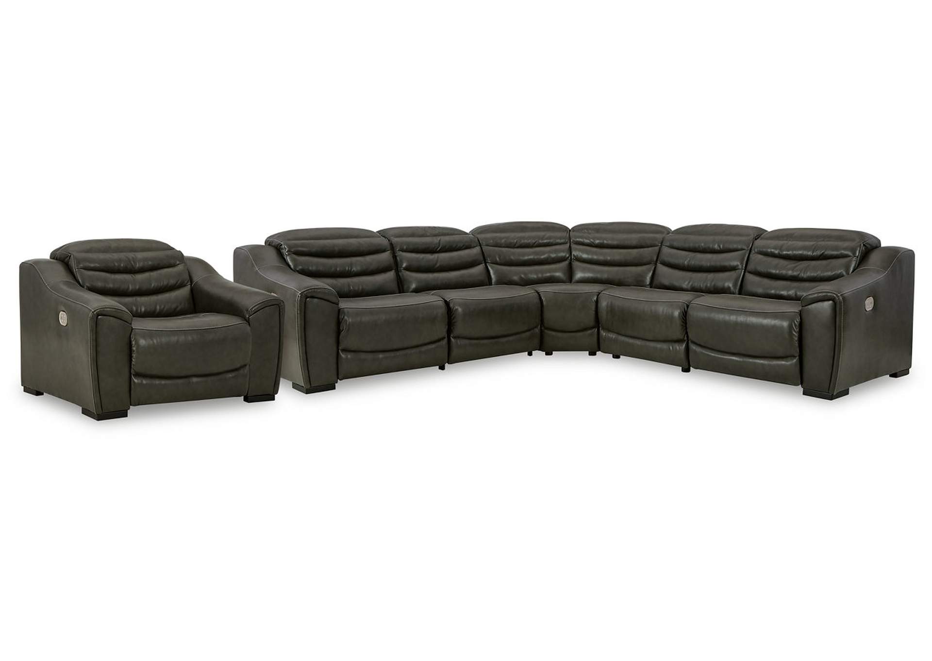 Center Line 5-Piece Sectional with Recliner,Signature Design By Ashley