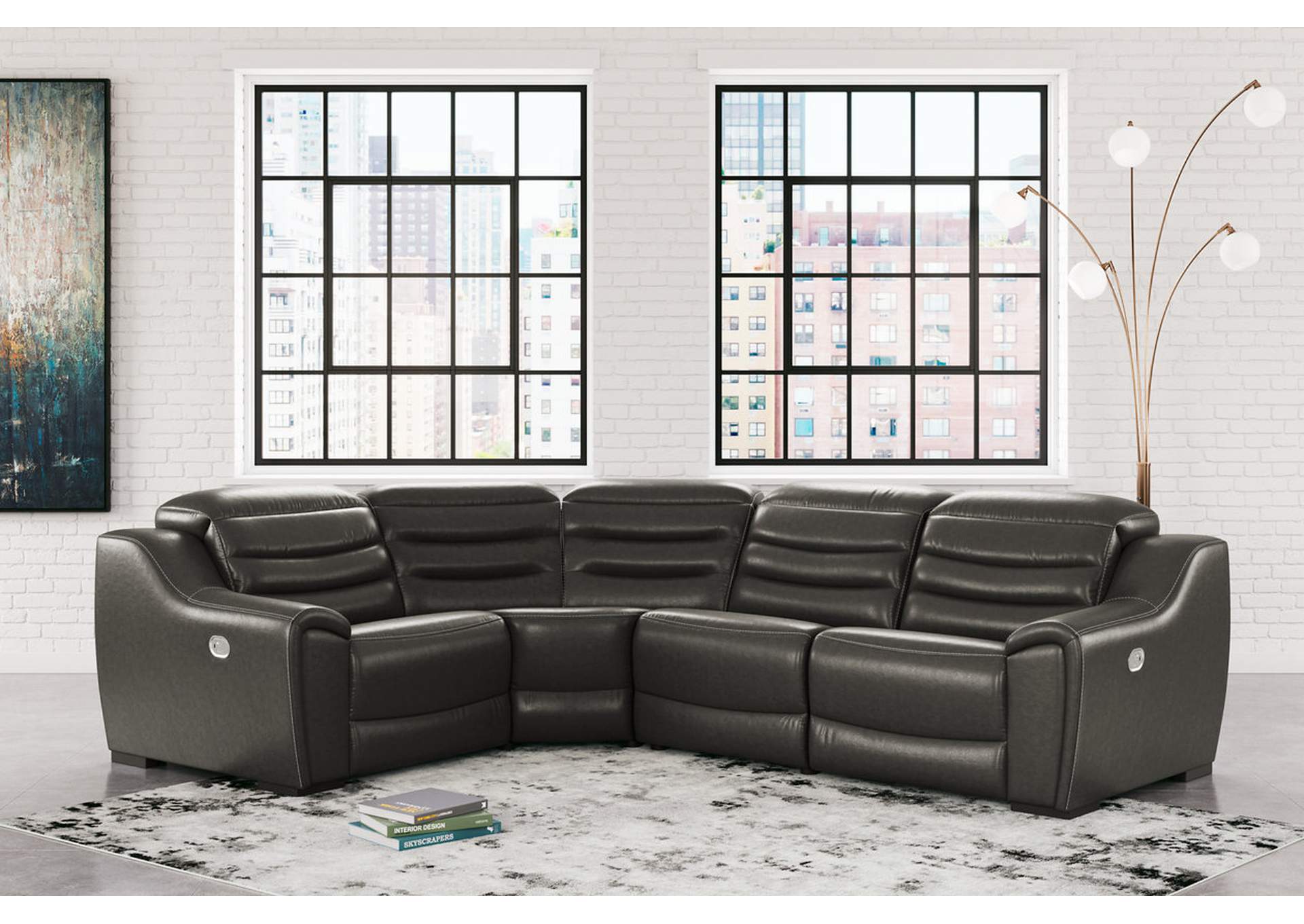 Center Line 4-Piece Power Reclining Sectional,Signature Design By Ashley