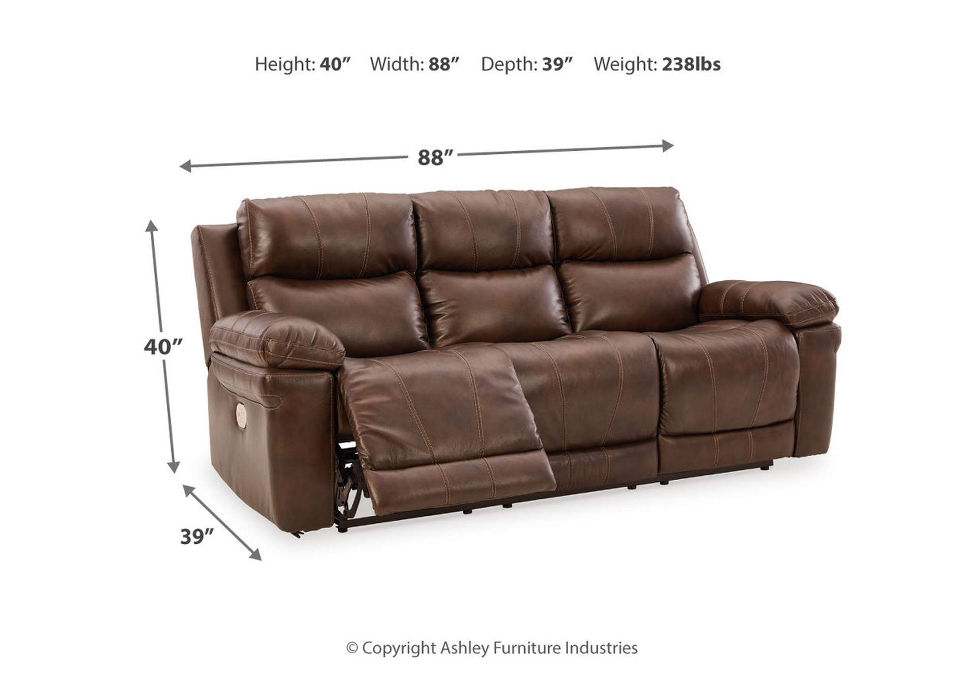 Edmar Power Reclining Sofa, Loveseat and Recliner,Signature Design By Ashley