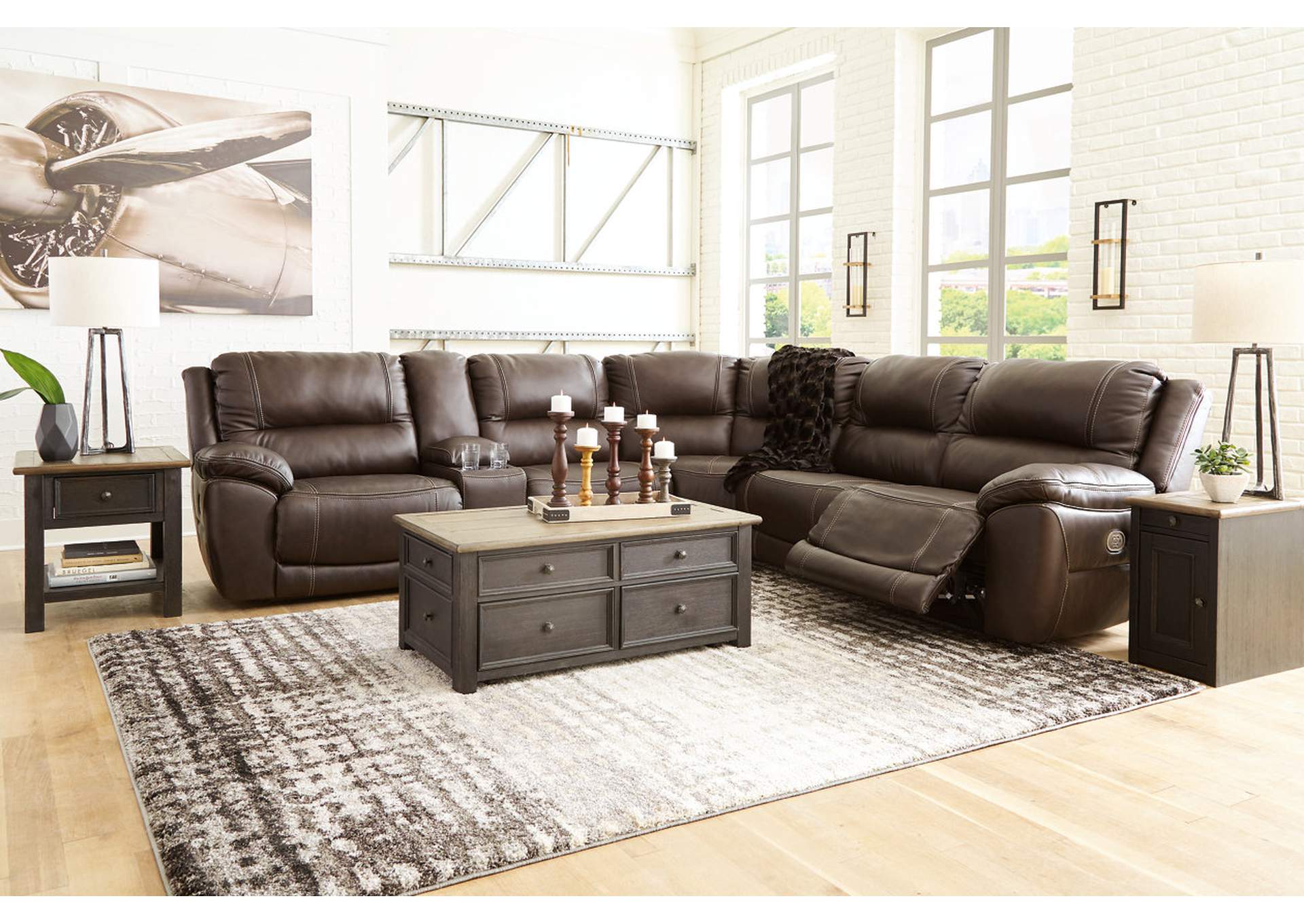 Dunleith 6-Piece Power Reclining Sectional,Signature Design By Ashley