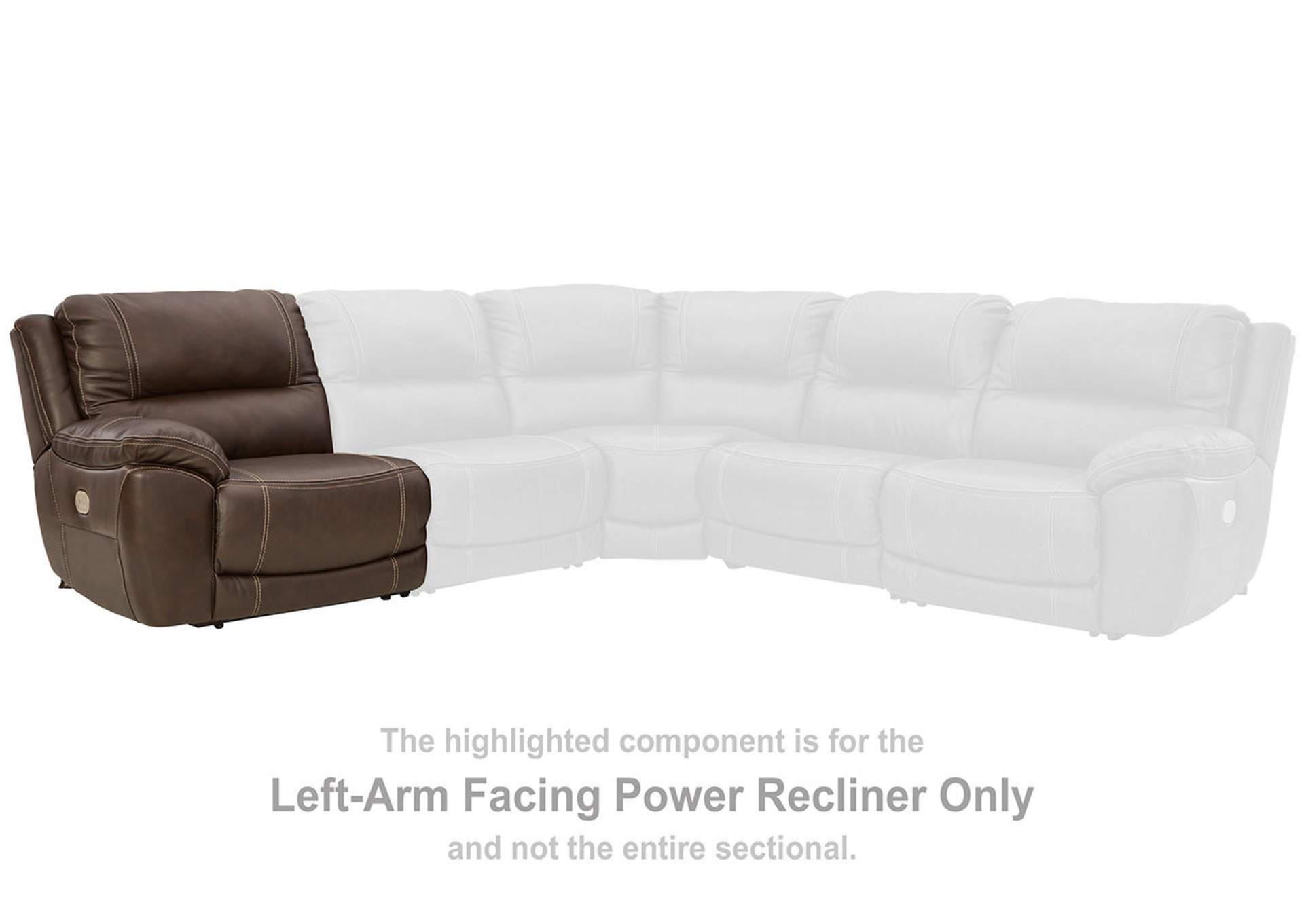 Dunleith 2-Piece Power Reclining Sectional Loveseat,Signature Design By Ashley