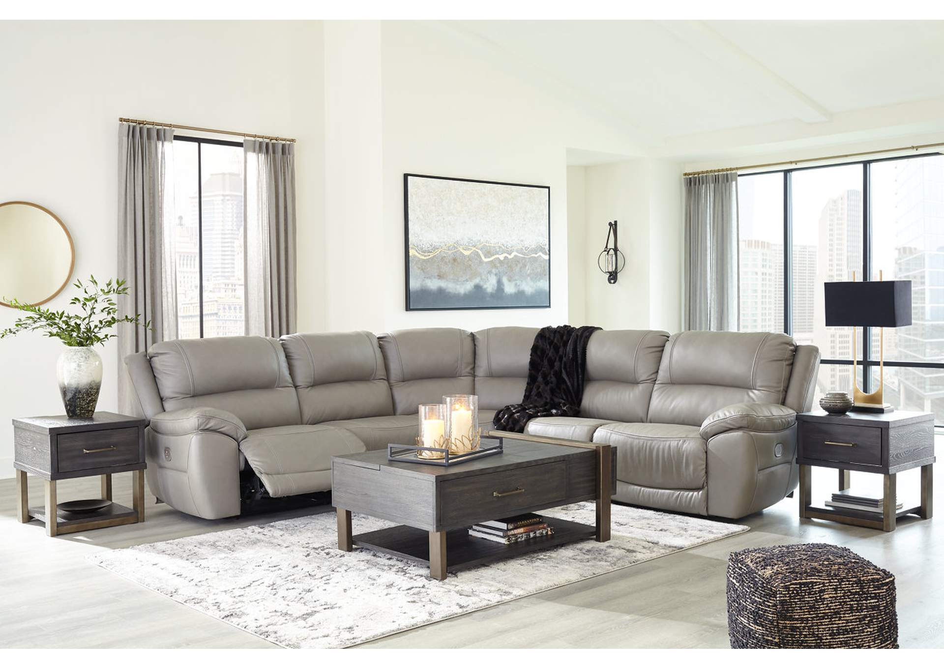 Dunleith 5-Piece Power Reclining Sectional,Signature Design By Ashley