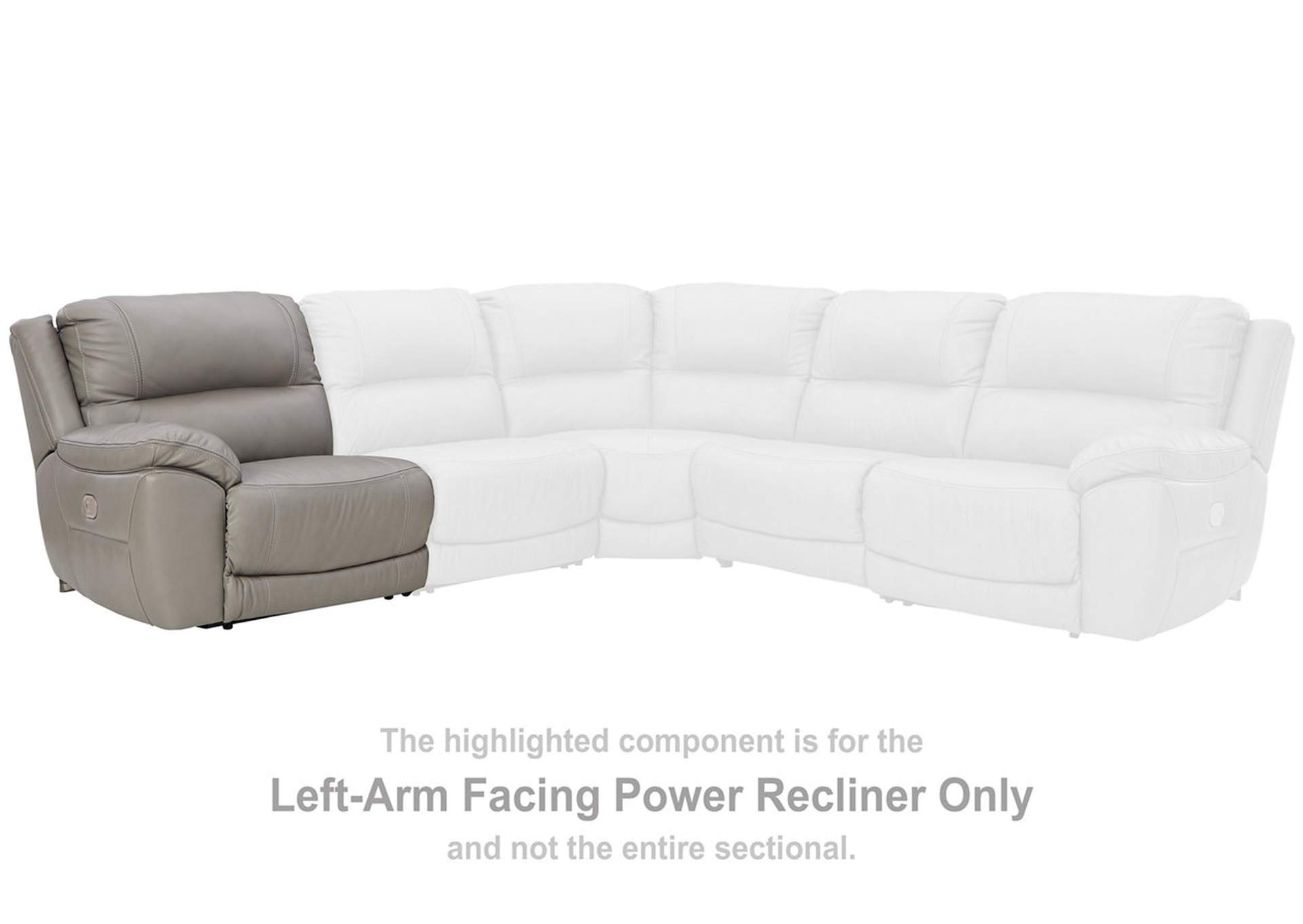 Dunleith 3-Piece Power Reclining Sectional Loveseat with Console,Signature Design By Ashley