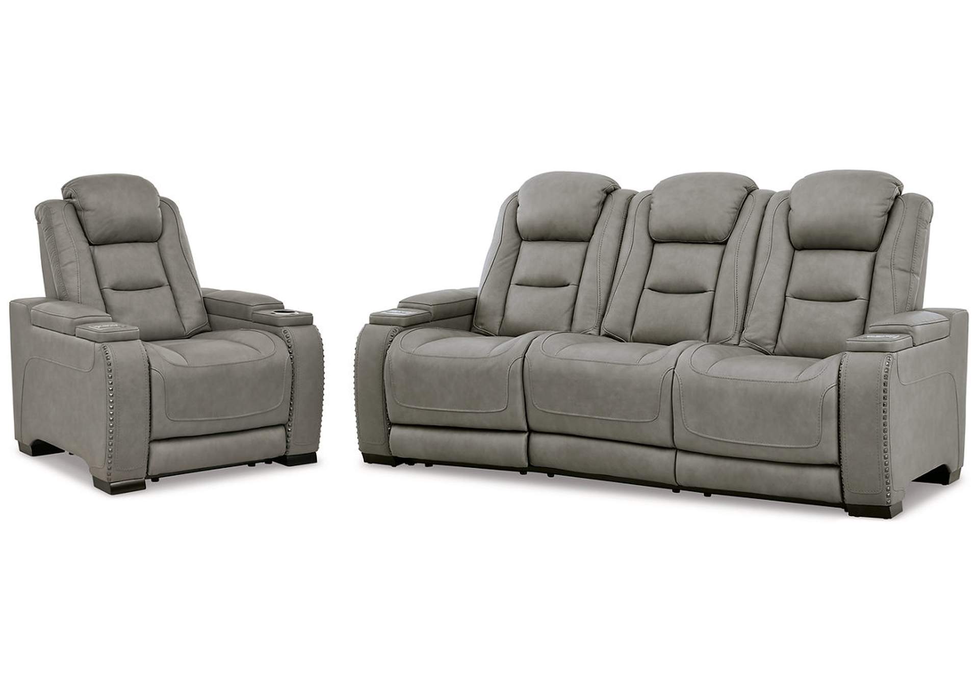 The Man-Den Power Reclining Sofa and Recliner,Signature Design By Ashley