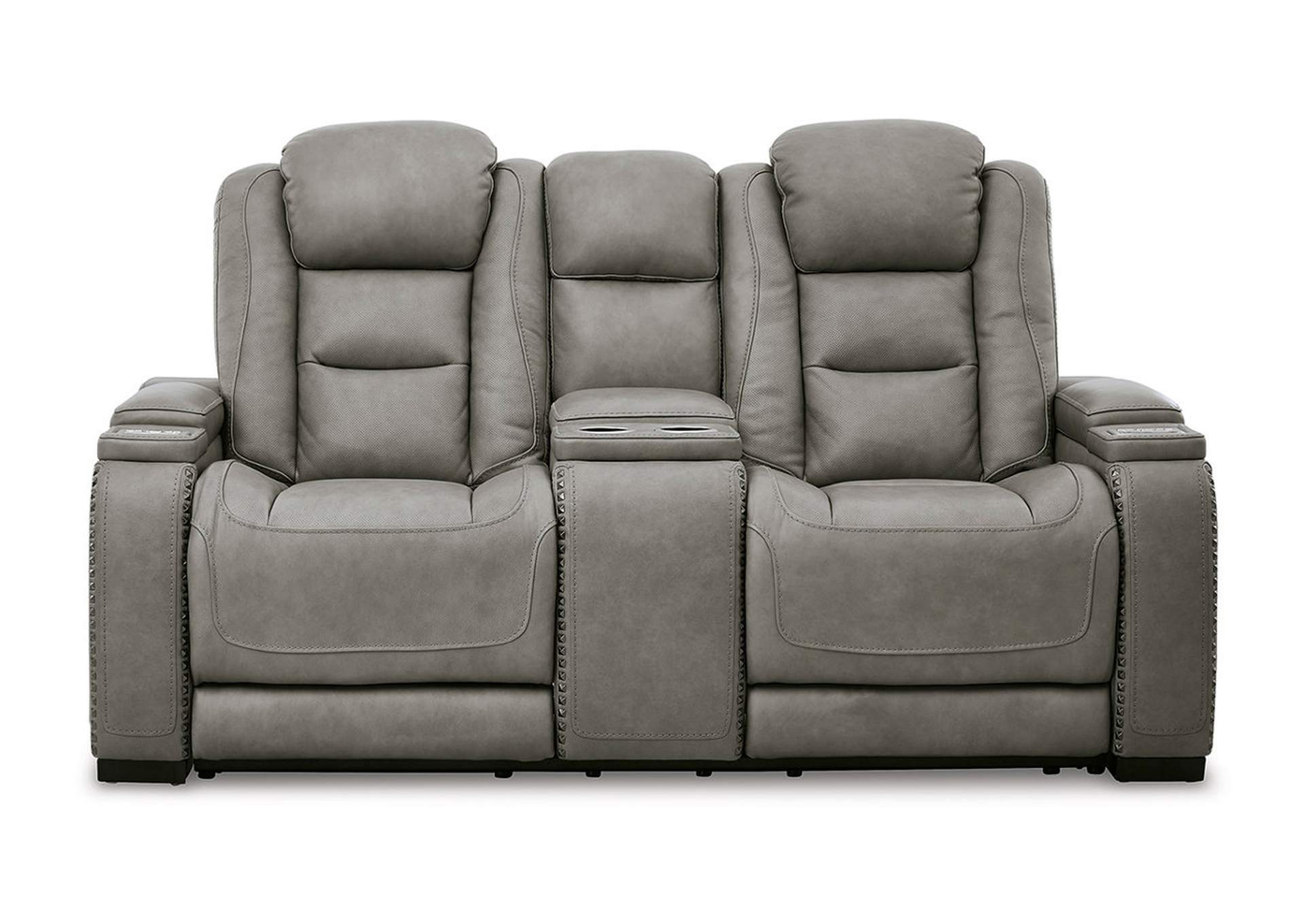 The Man-Den Power Reclining Loveseat with Console,Signature Design By Ashley