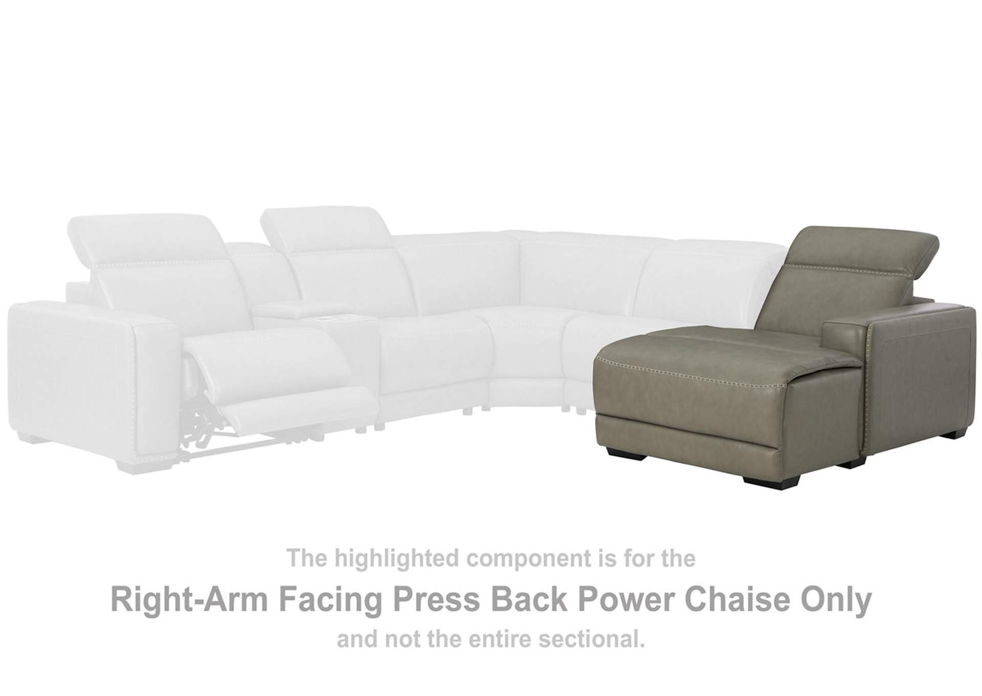 Correze Right-Arm Facing Power Reclining Back Chaise,Signature Design By Ashley