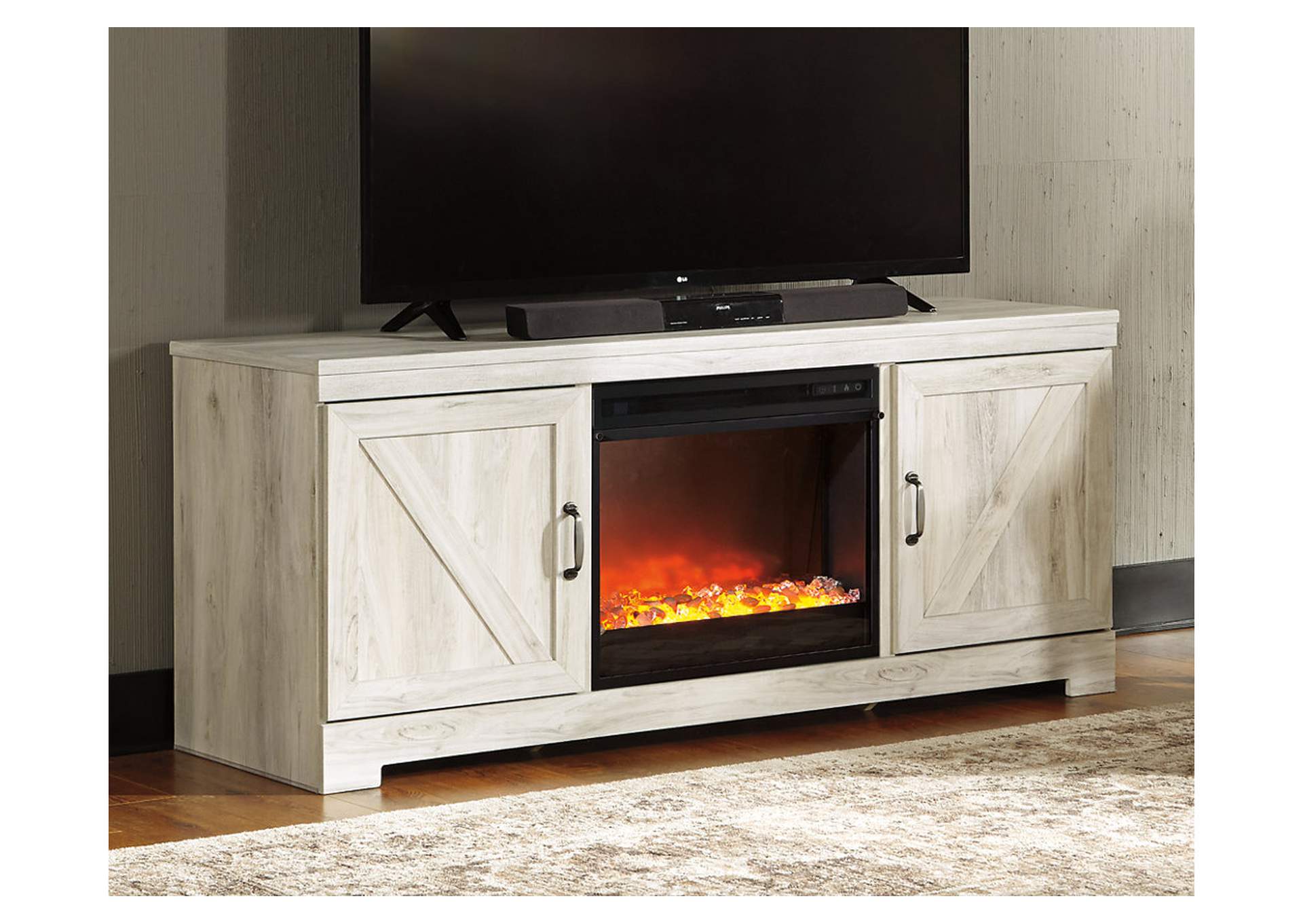 Bellaby 63" TV Stand with Fireplace,Signature Design By Ashley
