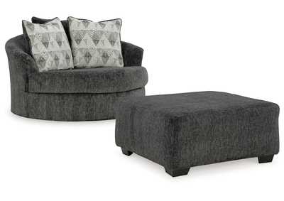 Image for Biddeford Oversized Swivel Chair and Ottoman