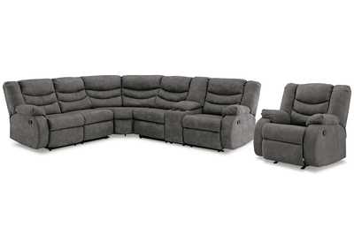 Partymate 2-Piece Sectional with Recliner