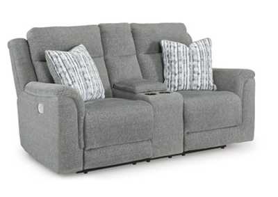 Overflow Power Reclining Loveseat with Console