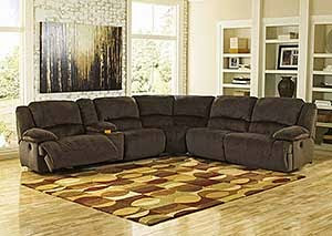 Image for Toletta Chocolate Reclining Sectional
