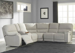 Image for Bohannon Putty Left Facing Double Console Sectional w/ Right Facing Power Reclining Loveseat