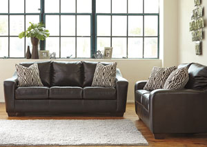 Image for Coppell DuraBlend Chocolate Sofa and Loveseat