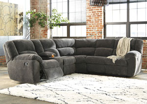 Image for Timpson Slate Left Facing Double Reclining Loveseat Sectional w/Console