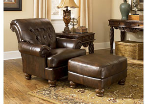 Image for Fresco DuraBlend Antique Accent Ottoman