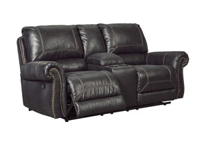 Image for Milhaven Black Double Recliner Loveseat w/Console