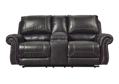 Image for Milhaven Black Double Power Reclining Loveseat w/Console