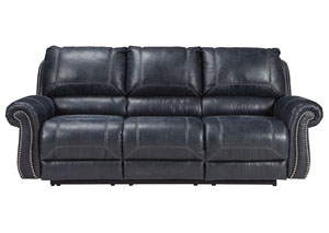 Image for Milhaven Navy Reclining Power Sofa