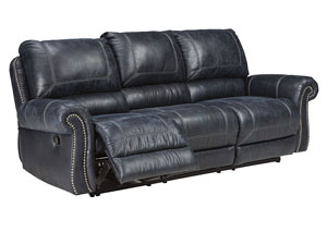 Image for Milhaven Navy Reclining Sofa