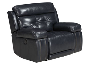 Image for Graford Navy Power Recliner/Adjustable Headrest