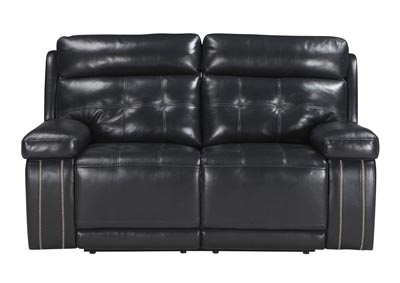 Image for Graford Navy Power Reclining Loveseat w/Adjustable Headrest