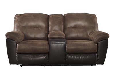 Image for Follett Coffee Double Reclining Loveseat w/Console