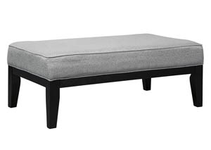 Image for Gilmer Gunmetal Oversized Accent Ottoman