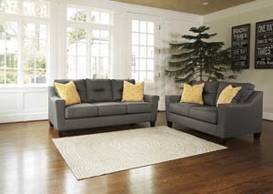 Image for Forsan Nuvella Gray Sofa and Loveseat