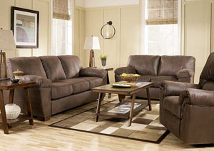 Image for Amazon Walnut Sofa & Loveseat