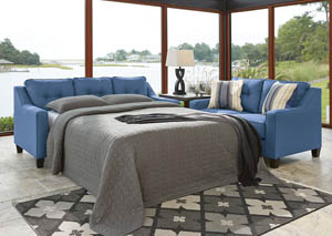 Image for Aldie Nuvella Blue Queen Sofa Chaise Sleeper