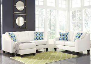 Image for Aldie Nuvella White Sofa Chaise and Loveseat
