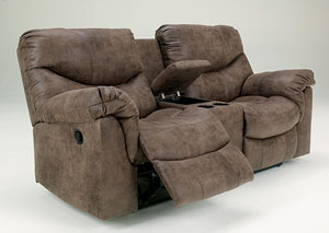 Image for Alzena Gunsmoke Double Reclining Loveseat w/ Console